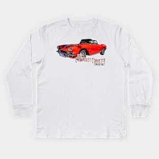 1962 Chevrolet Corvette Convertible Kids Long Sleeve T-Shirt